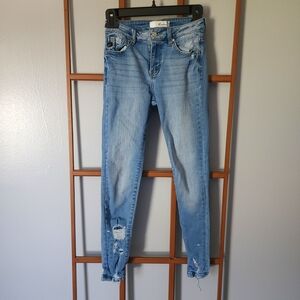 Blue Distressed Women Jeans